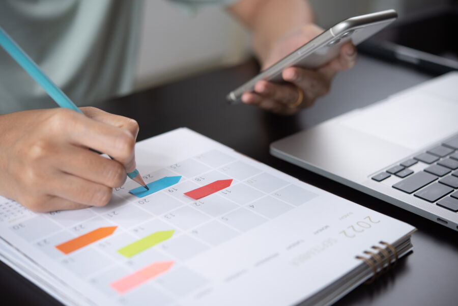 Event planner timetable agenda plan on year 2022 schedule event.